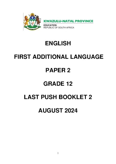 english first additional language grade 12 paper 2 Doc