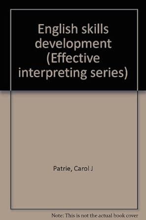 english skills development effective interpreting series Epub