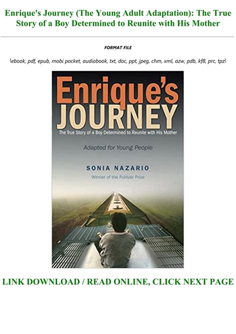 enriques journey the young adult adaptation the true story of a boy determined to reunite with his mother Kindle Editon