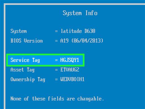 enter service tag bios PDF