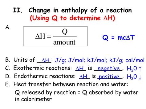 enthalpy change units