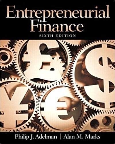 entrepreneurial finance 6th edition adelman PDF