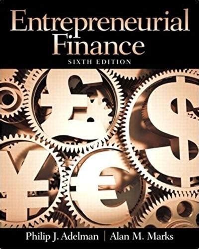 entrepreneurial finance 6th edition adelman Kindle Editon