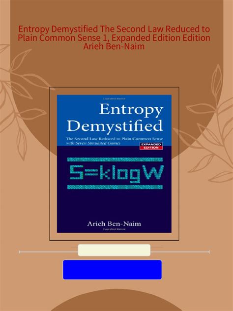 entropy demystified the second law reduced to plain common sense Doc