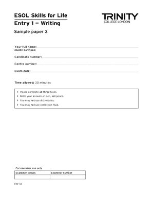 entry esol writing sample paper Reader