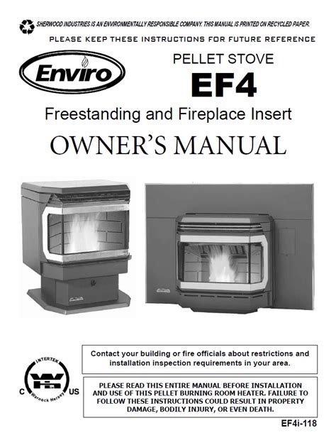 enviro ef4 pellet stove user guide Reader