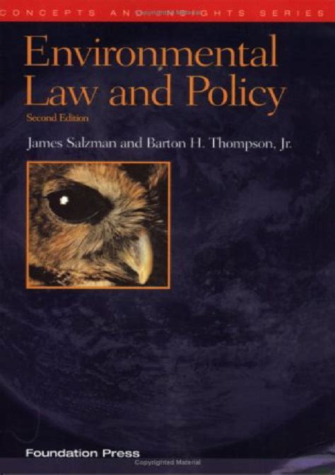 environmental law and policy second edition concepts and insights series Epub