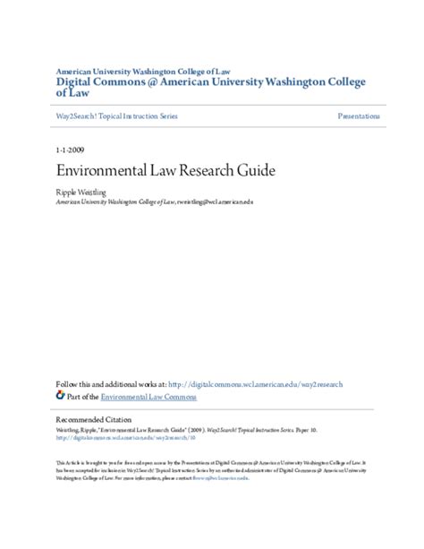 environmental law research guide PDF