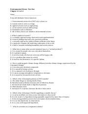 environmental science test chapter 1 Reader