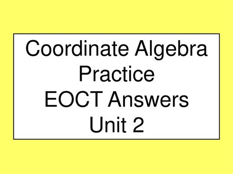 eoct review cordinate algerbra answers Reader