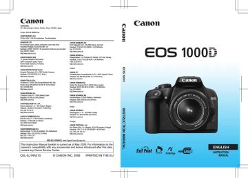 eos 1000d digital camera user manual Doc