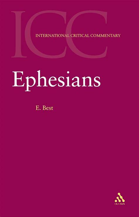 ephesians international critical commentary PDF