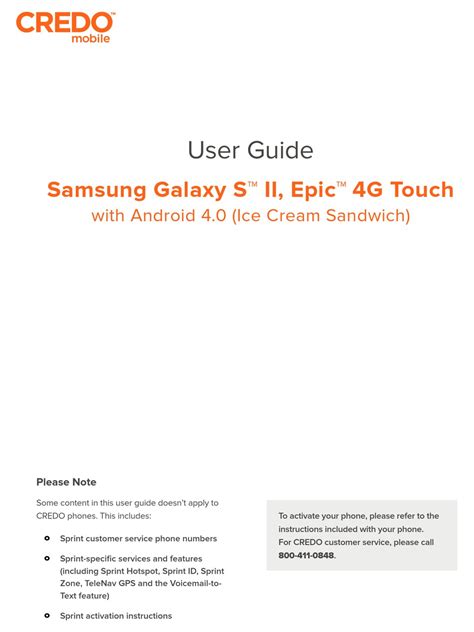 epic 4g touch user guide Epub