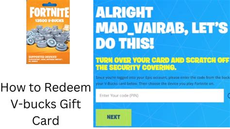 epic games vbuck redeem