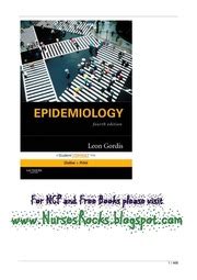 epidemiology 4th edition leon gordis Ebook Epub