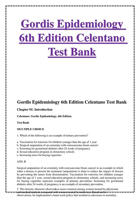 epidemiology gordis quiz Doc