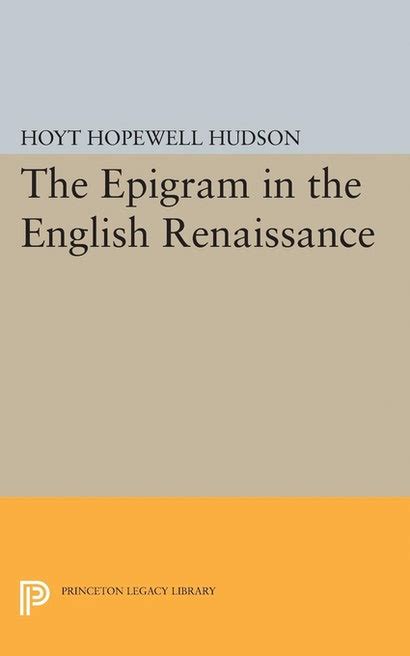 epigram english renaissance princeton library Reader