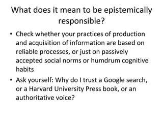 epistemic responsibility Epub