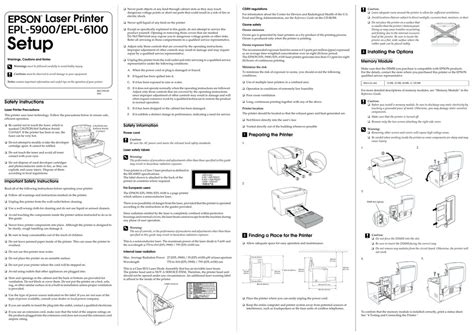 epson epl 5900 setup sheet user guide Reader