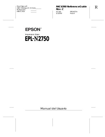 epson epl n2750 setup guide user guide Doc