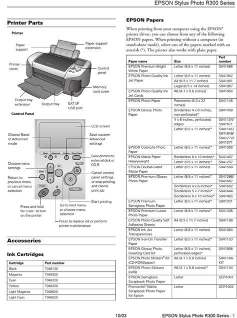 epson r300 printer manual Epub