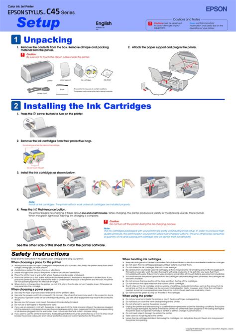 epson stylus c45 manual Reader