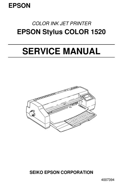 epson stylus color 1520 service manual user guide Reader