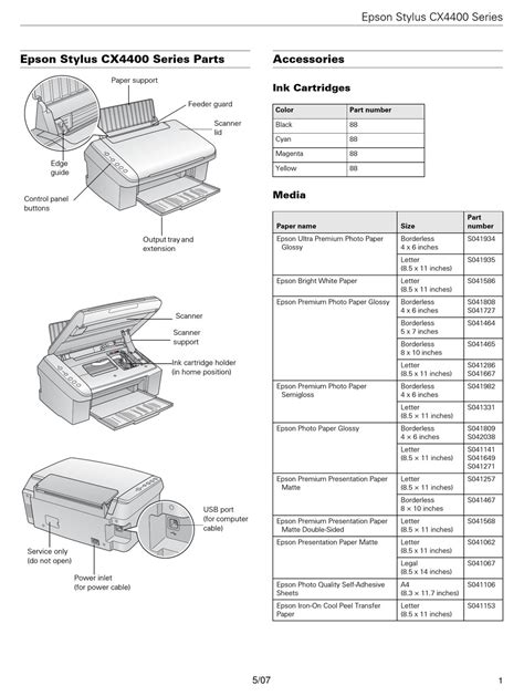 epson stylus cx4400 printer manual PDF