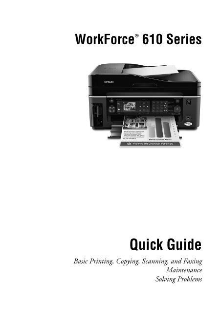 epson workforce 610 all in one printer manual Reader