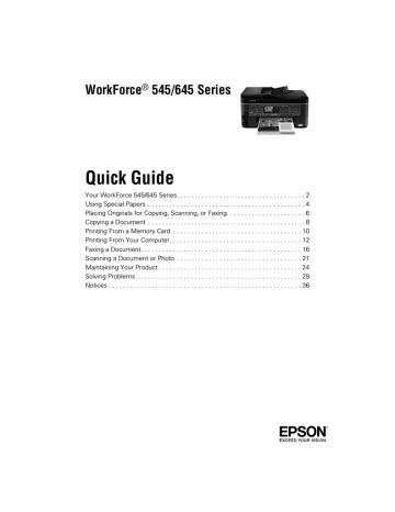 epson workforce 645 online user guide Kindle Editon