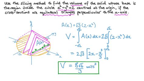 equilateral triangle cross section formula