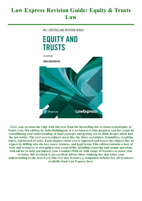 equity and trusts law express PDF