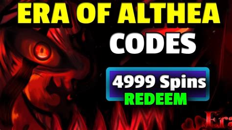 era of althea codes