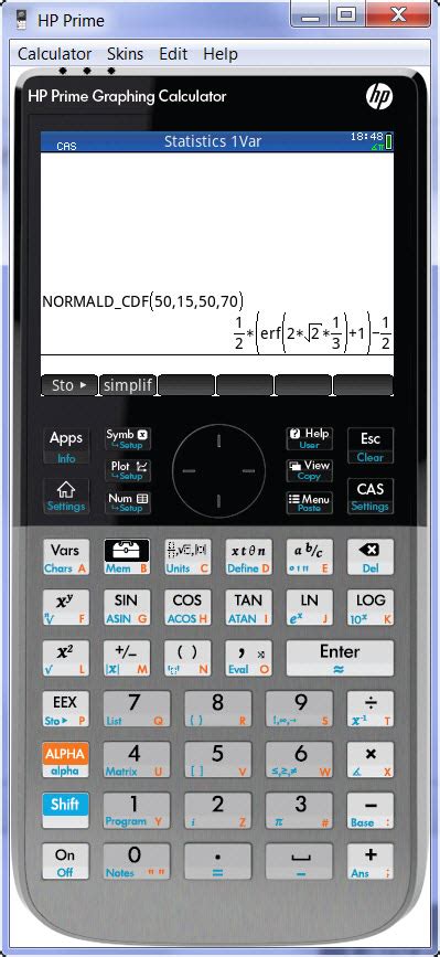 erf on calculator