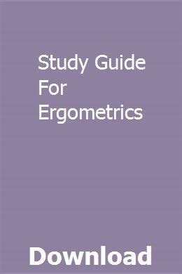 ergometrics-test-study-guide Ebook Kindle Editon