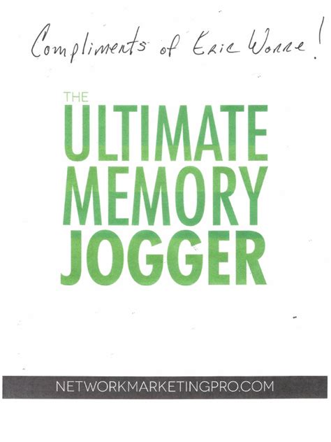 eric worre memory jogger the ultimate PDF