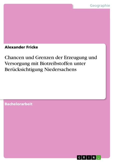 erzeugung versorgung biotreibstoffen ber cksichtigung niedersachens Epub