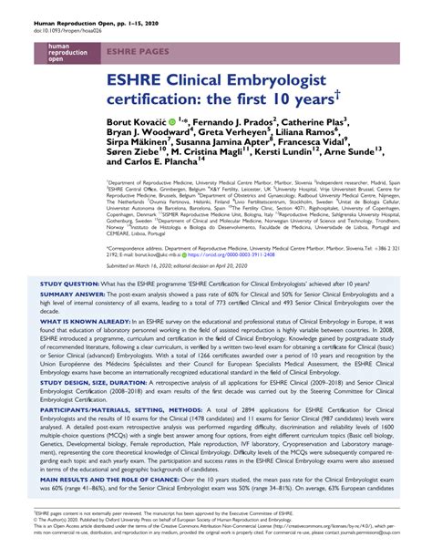 eshre accreditation for senior embryologists sample questions Doc