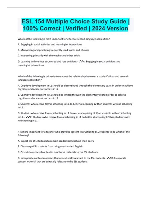 esl test 154 study guide Reader