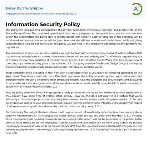 essay information security Reader