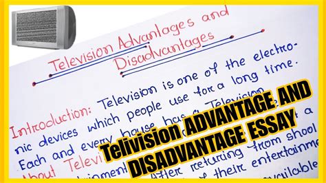 essay on advantages and disadvantages of television