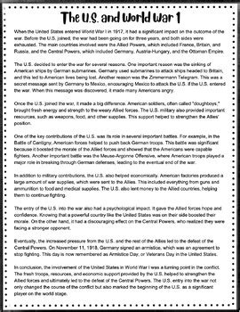 essay passage and questions about u.s goverment