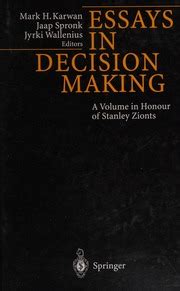 essays in decision making a volume in honour of stanley zionts Reader