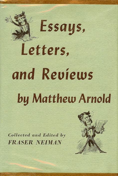 essays matthew arnold letters author PDF