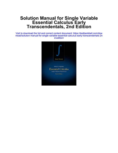 essential calculus early transcendentals solutions manual 6 Reader