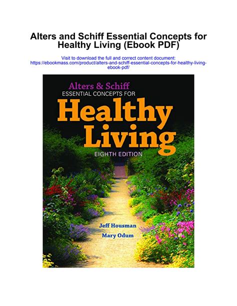 essential concepts for healthy living alters Ebook PDF