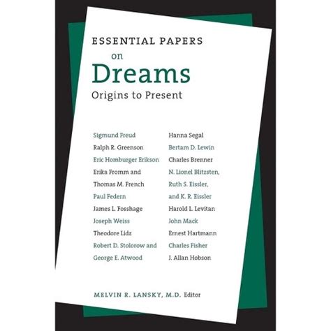 essential papers on dreams essential papers on psychoanalysis Reader