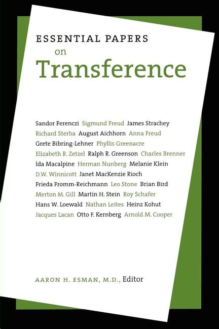 essential papers on transference essential papers on psychoanalysis Epub