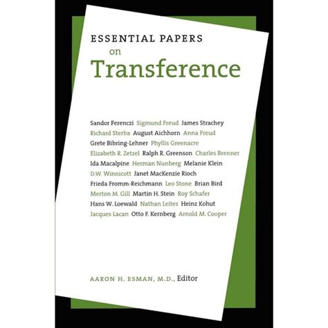 essential papers on transference essential papers on psychoanalysis Epub