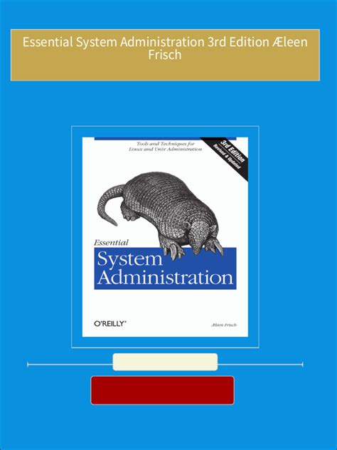 essential system administration third edition Reader